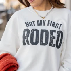 Not My First Rodeo Ribbed Graphic Crewneck -Women's Clothing Store untitled 9170 02081284 b3fa 4895 9c8b c340b1a03bd4