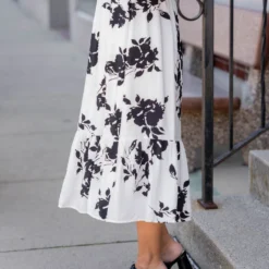 Blossoms Ruffle Bottom Midi Skirt 27 Blossoms Ruffle Bottom Midi Skirt -Women's Clothing Store untitled 9217