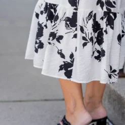 Blossoms Ruffle Bottom Midi Skirt 28 Blossoms Ruffle Bottom Midi Skirt -Women's Clothing Store untitled 9219