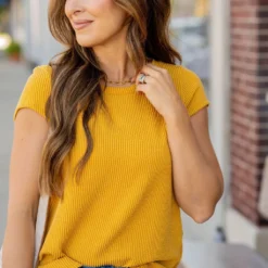 Heavily Ribbed Short Sleeve Tee