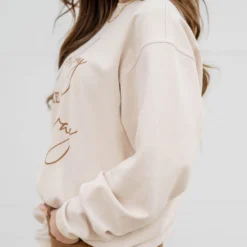 Cowboy Take Me Away Lightly Ribbed Graphic Crewneck -Women's Clothing Store untitled 9243