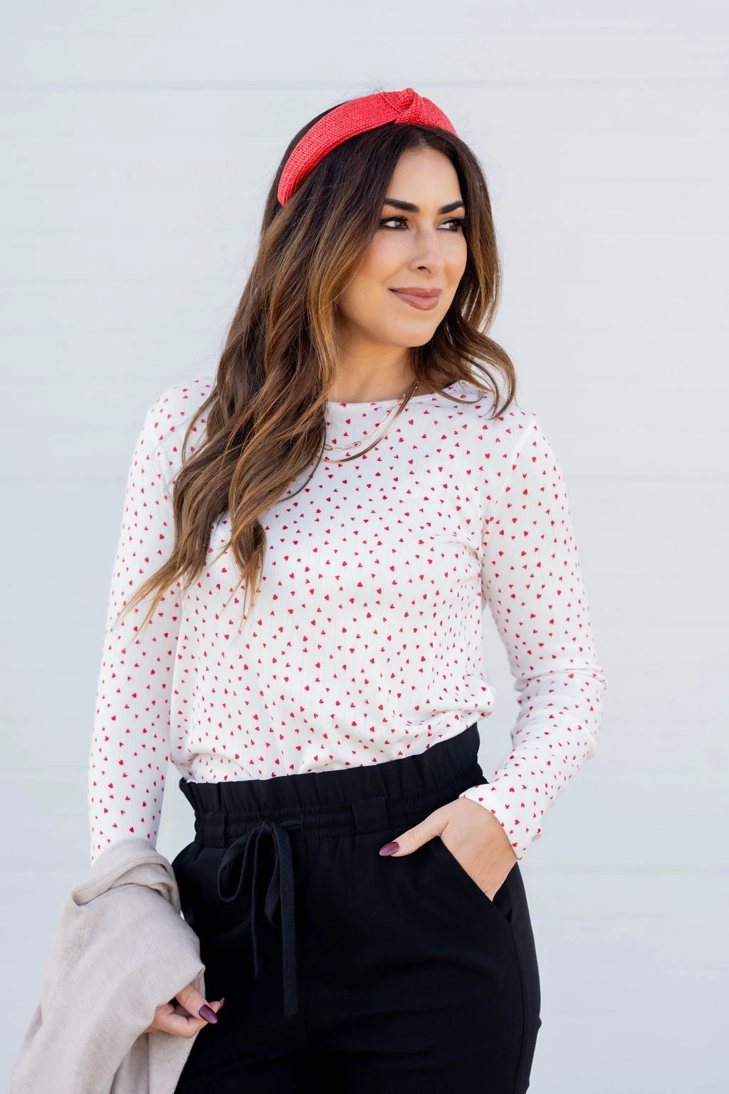 Sweetheart Ribbed Long Sleeve Tee 1 Sweetheart Ribbed Long Sleeve Tee