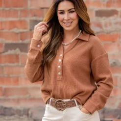 Thermal Collar Accented Button Pullover 22 Thermal Collar Accented Button Pullover -Women's Clothing Store untitled 9267 09c445ab 8492 43a2 b318 e7a34bf81a22