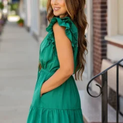 Dual Flutter Tiered Tie Top Dress -Women's Clothing Store untitled 9277 943770