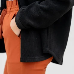 Solid Top Ribbed Shacket -Women's Clothing Store untitled 9342