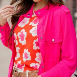 Lightweight Shoulder Accented Jacket -Women's Clothing Store untitled 9346