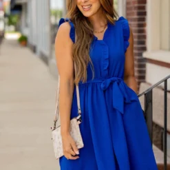 Ruffled Wrap Top Tie Waist Dress -Women's Clothing Store untitled 9443 684186