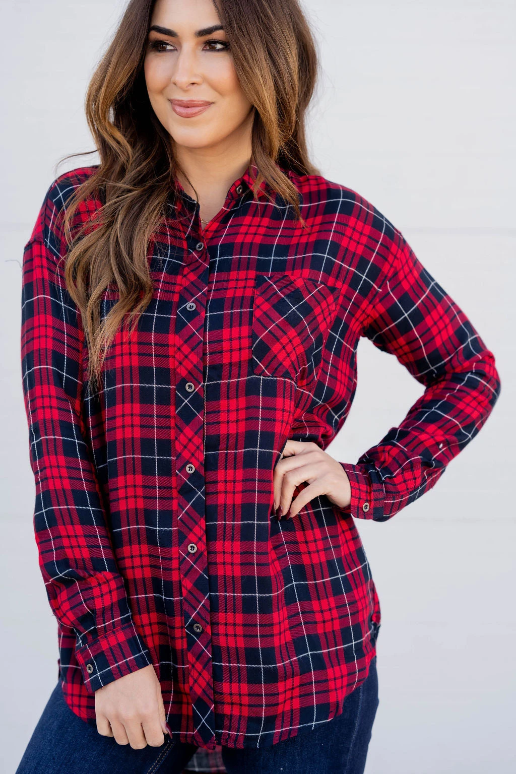 Pretty In Plaid Tunic Blouse 3 Pretty In Plaid Tunic Blouse - Image 3