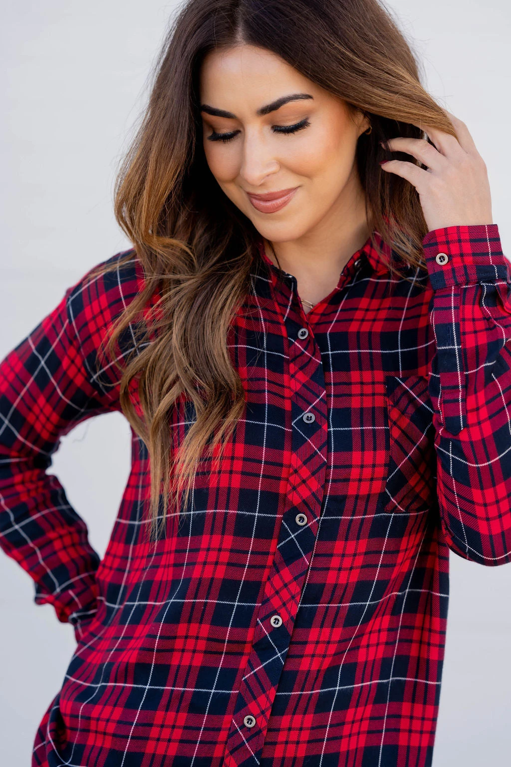 Pretty In Plaid Tunic Blouse 4 Pretty In Plaid Tunic Blouse - Image 4