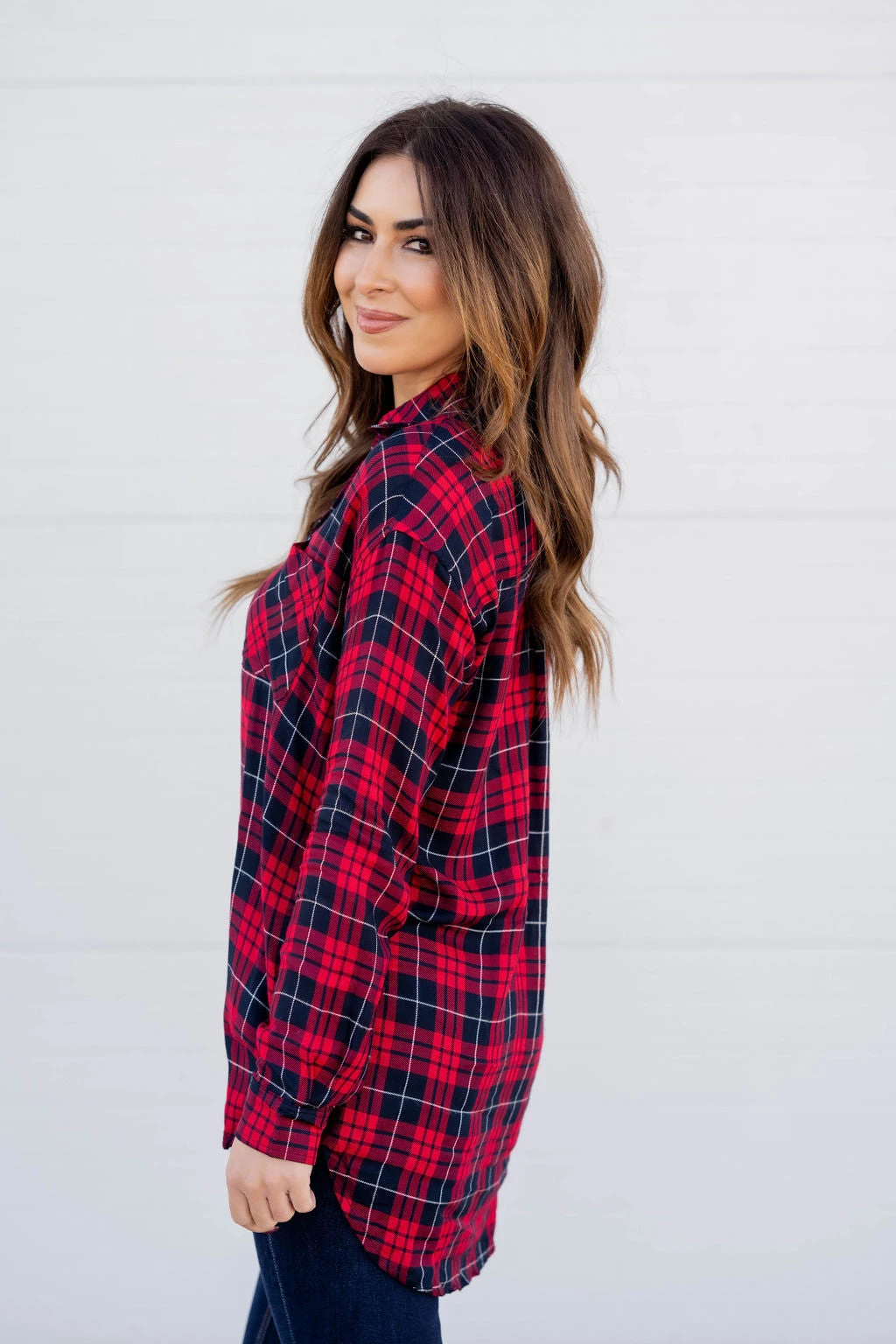 Pretty In Plaid Tunic Blouse 2 Pretty In Plaid Tunic Blouse - Image 2