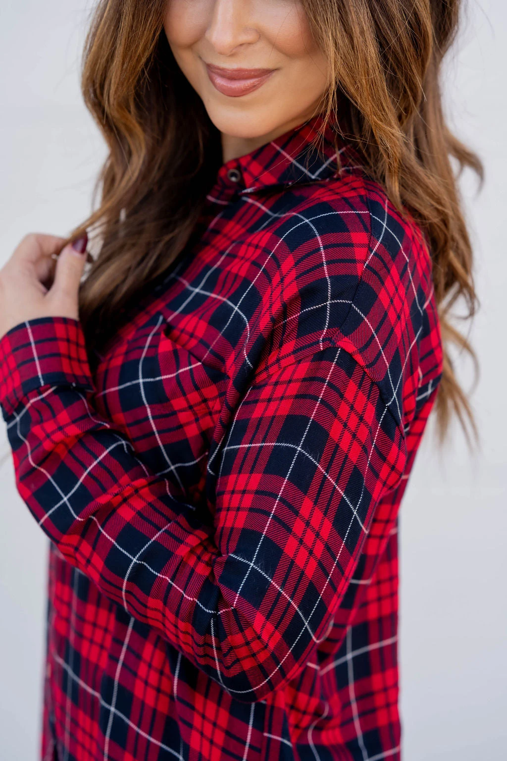 Pretty In Plaid Tunic Blouse 7 Pretty In Plaid Tunic Blouse - Image 7