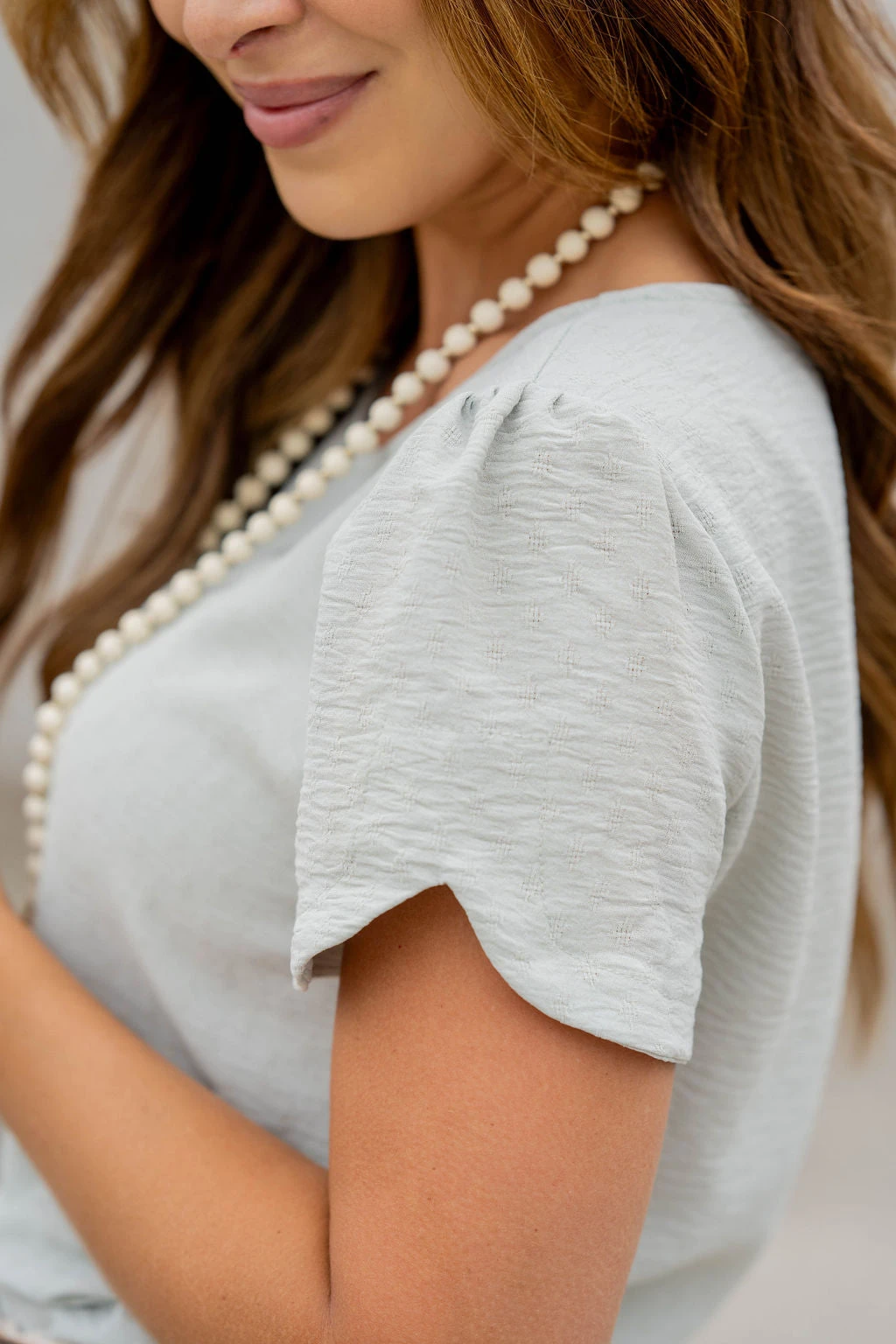 Stitched Dots Two Scallop Sleeve Tee 10 Stitched Dots Two Scallop Sleeve Tee - Image 10