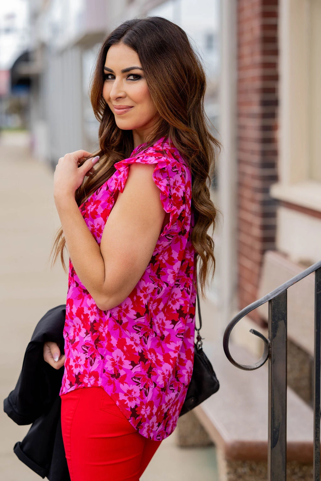 Petunia Ruffle V Tank 3 Petunia Ruffle V Tank - Image 3