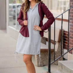 Hooded Active Tank Dress -Women's Clothing Store untitled 9635