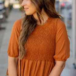 Ruched Top Babydoll Dress -Women's Clothing Store untitled 9645 715193