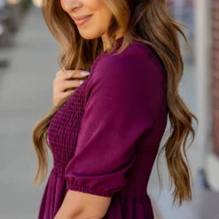 Ruched Top Babydoll Dress -Women's Clothing Store untitled 9668 243891