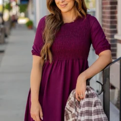 Ruched Top Babydoll Dress -Women's Clothing Store untitled 9672 934220