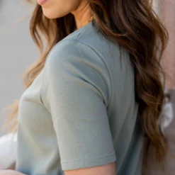 Half Sleeve Side Slit Midi Dress -Women's Clothing Store untitled 9677 f6f63f35 8f10 4cd2 ac0a f7d63e4ba41a