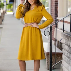 Ruched Shoulder Flutter Trim Dress -Women's Clothing Store untitled 9684 874a9ad8 4283 4968 9324 a05e5266561c