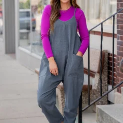 Everyday Two Pocket Tank Jumpsuit -Women's Clothing Store untitled 9710