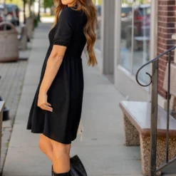 Ruched Top Babydoll Dress -Women's Clothing Store untitled 9733