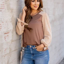 Ribbed Tie Sleeve Tee 28 Ribbed Tie Sleeve Tee -Women's Clothing Store untitled 9734 367732