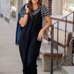 Everyday Two Pocket Tank Jumpsuit -Women's Clothing Store untitled 9750