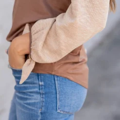 Ribbed Tie Sleeve Tee 31 Ribbed Tie Sleeve Tee -Women's Clothing Store untitled 9751 163840