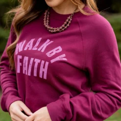 Walk By Faith Graphic Crewneck -Women's Clothing Store untitled 9769 93d518b0 46e7 4dc2 8c3c 9839789afa88