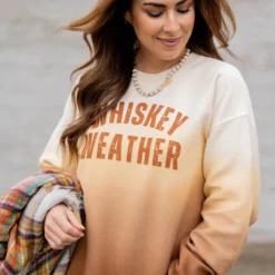 Whiskey Weather Gradient Ribbed Graphic Crewneck -Women's Clothing Store untitled 9856 ad757ba5 6171 44e3 b03f 11fa64cfb906