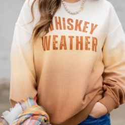 Whiskey Weather Gradient Ribbed Graphic Crewneck -Women's Clothing Store untitled 9857 47deccad eaf7 4148 b0bf e85f538cfe16