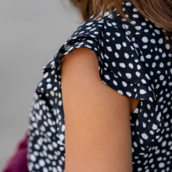 Double Flutter Cheetah Cinch Waist Dress -Women's Clothing Store untitled 9860