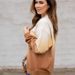 Whiskey Weather Gradient Ribbed Graphic Crewneck -Women's Clothing Store untitled 9865 3d744fd0 82f3 469d 9c97 349ce8d2e48a