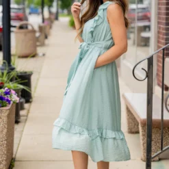 Classy Ruffle Accented Midi Dress -Women's Clothing Store untitled 9872 a0c40248 7bd9 441a bee9 d7a19ef5dc86