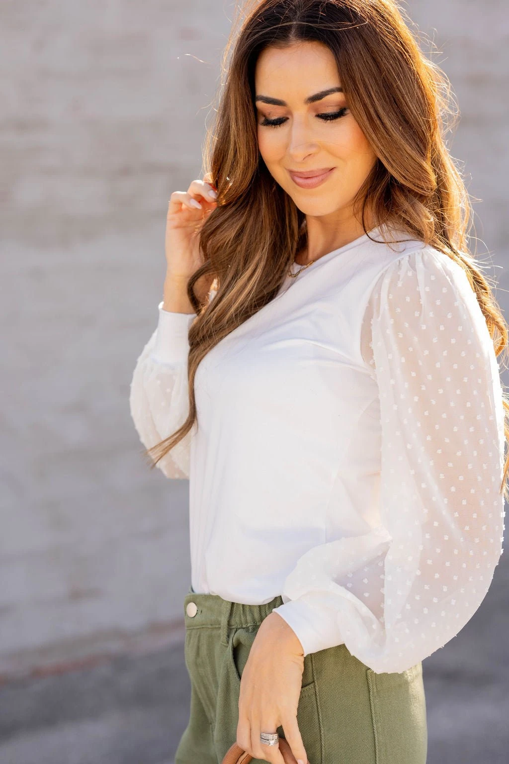 Swiss Dot Long Sleeve Blouse 20 Swiss Dot Long Sleeve Blouse - Image 20