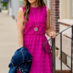 Textured Dot Cinched Neck Dress -Women's Clothing Store untitled 9882 1235acc4 d368 4db0 941b 3e0b56e4c2b8