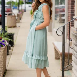 Classy Ruffle Accented Midi Dress -Women's Clothing Store untitled 9884 9e9a7e0f 5e8f 4095 ae54 8d805dccb6fe