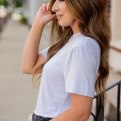 Gathered Shoulder Tee 34 Gathered Shoulder Tee -Women's Clothing Store untitled 9902