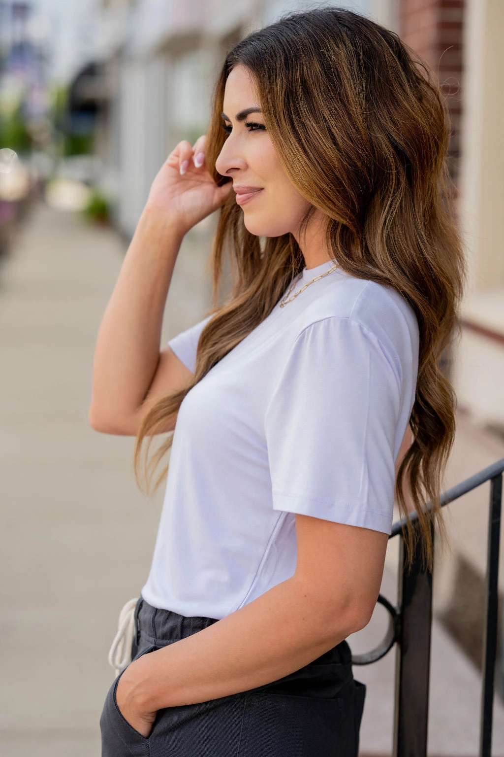 Gathered Shoulder Tee 15 Gathered Shoulder Tee - Image 15