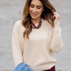 Heavily Waffled Sweater Tee -Women's Clothing Store untitled 9914 2