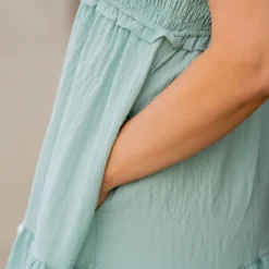 Smocked Top Tiered Midi Dress 16 Smocked Top Tiered Midi Dress -Women's Clothing Store untitled 9917