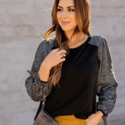 Ribbed Tie Sleeve Tee 20 Ribbed Tie Sleeve Tee -Women's Clothing Store untitled 9927 869833