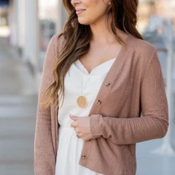 Knit Button Down Cardigan -Women's Clothing Store untitled 9929