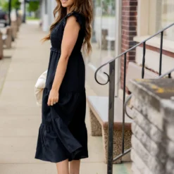 Smocked Top Tiered Midi Dress 20 Smocked Top Tiered Midi Dress -Women's Clothing Store untitled 9942