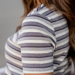 Assorted Stripes Solid Trim Tee -Women's Clothing Store untitled 9943 287174a7 0c71 4771 a5fc 1df56c0557c7