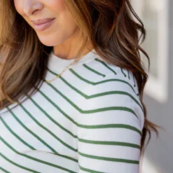 Everyday Striped Sweater Tee -Women's Clothing Store untitled 9945