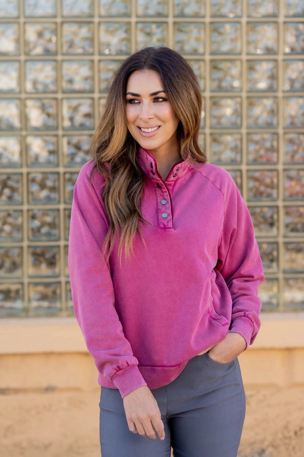 Velvet Trim Pullover 1 Velvet Trim Pullover