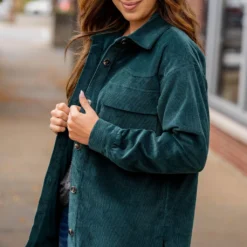 Velvety Soft Corded Shacket -Women's Clothing Store velvety soft corded shacket 397363