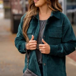 Velvety Soft Corded Shacket -Women's Clothing Store velvety soft corded shacket 876865