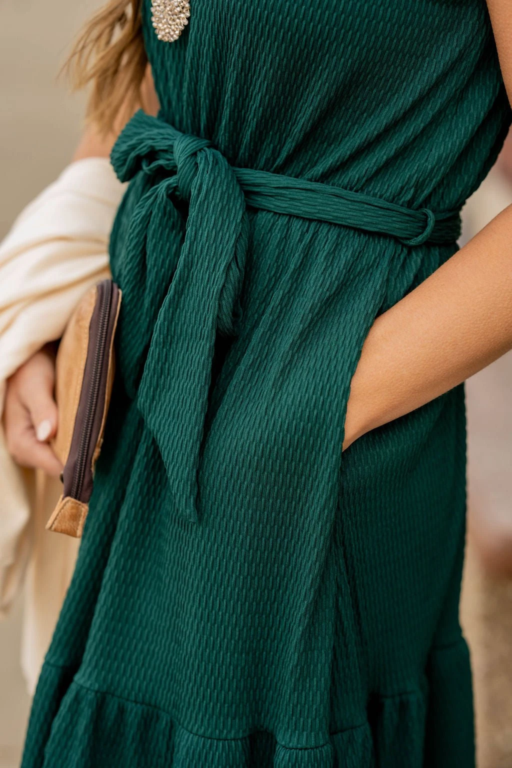 Woven Textured Ruffle Trim Tie Dress 11 Woven Textured Ruffle Trim Tie Dress - Image 11